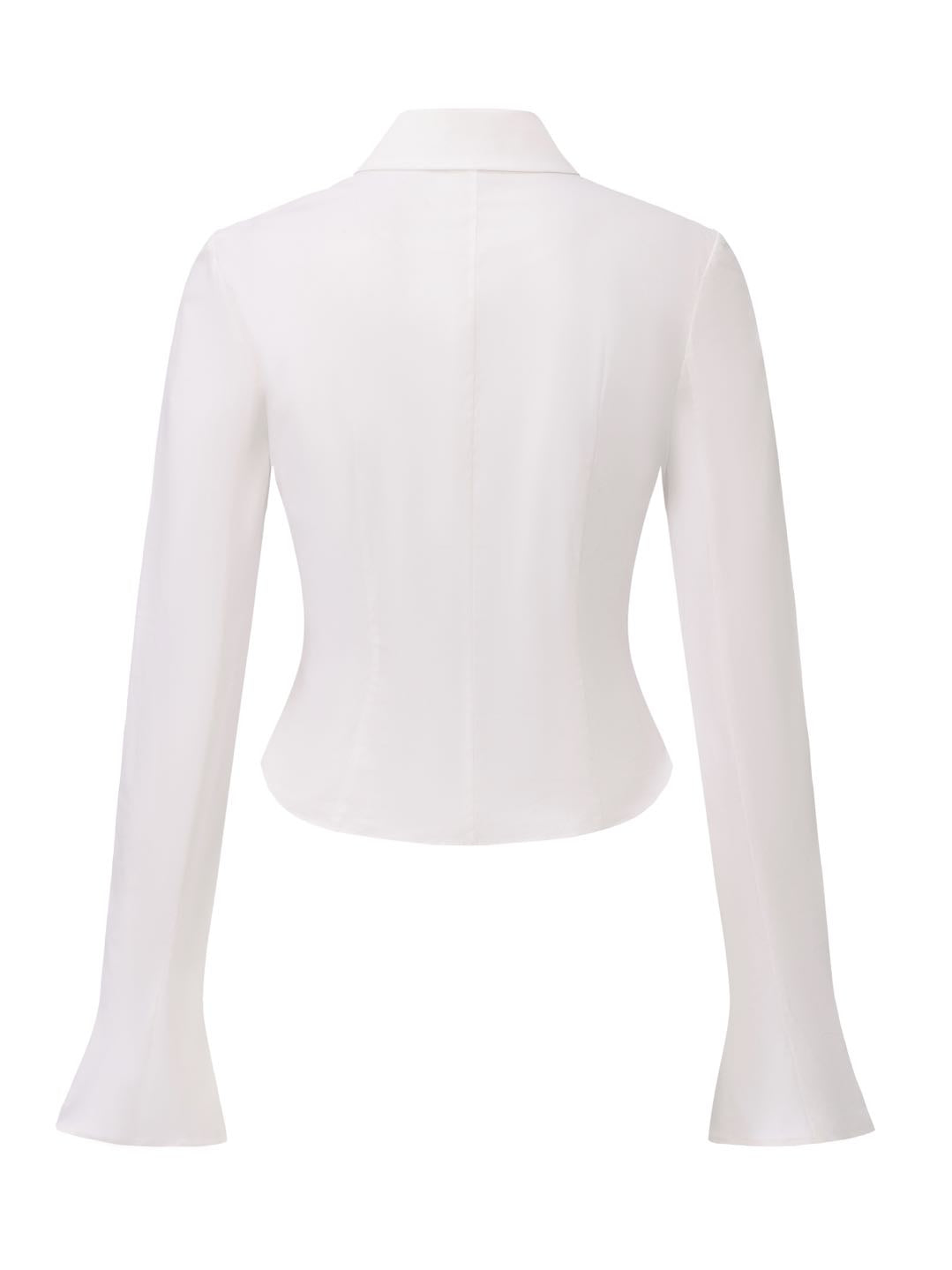 Chantal Bell-Sleeve White Shirt