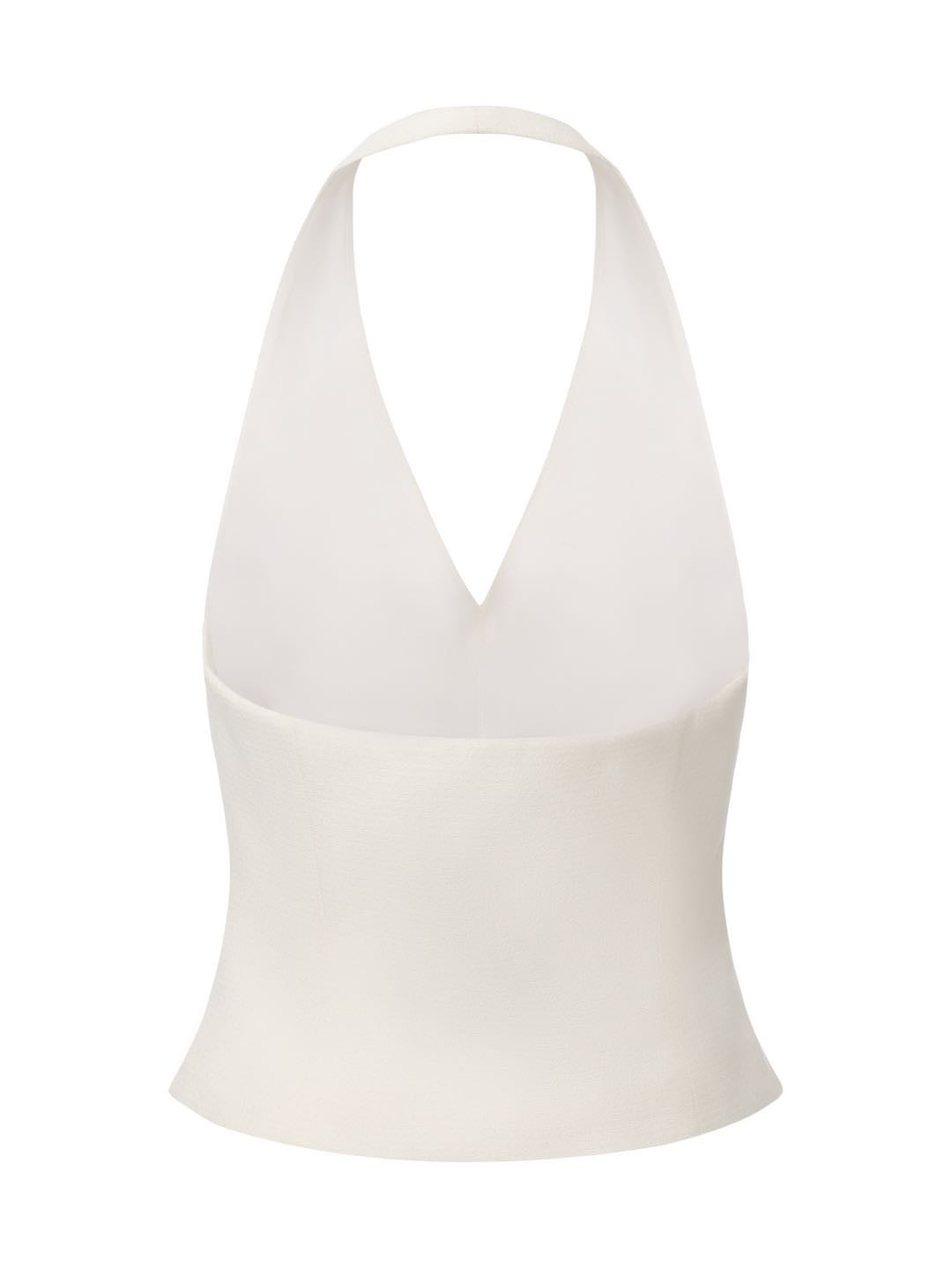 Amara Tailored Halter White Vest