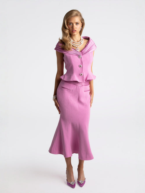 Belle Satin Skirt (Pink) (Final Sale)