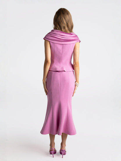 Belle Satin Skirt (Pink) (Final Sale)