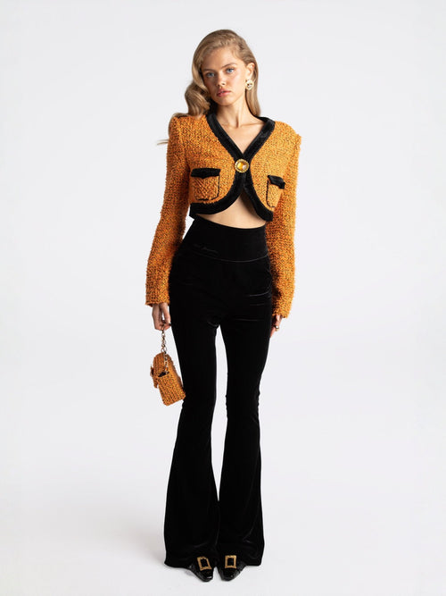 Miranda Crop Jacket (Yellow)