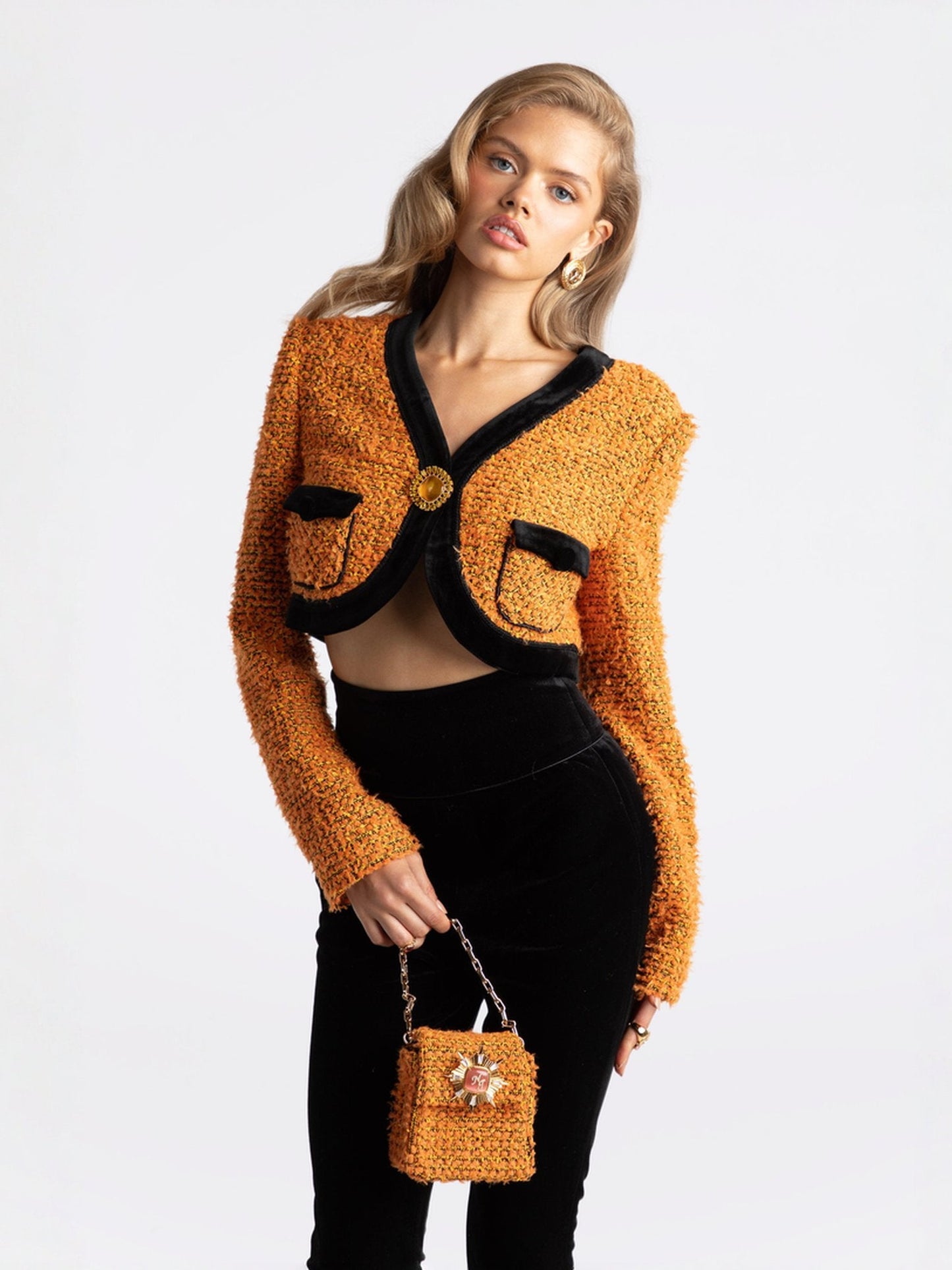 Miranda Crop Jacket (Yellow)