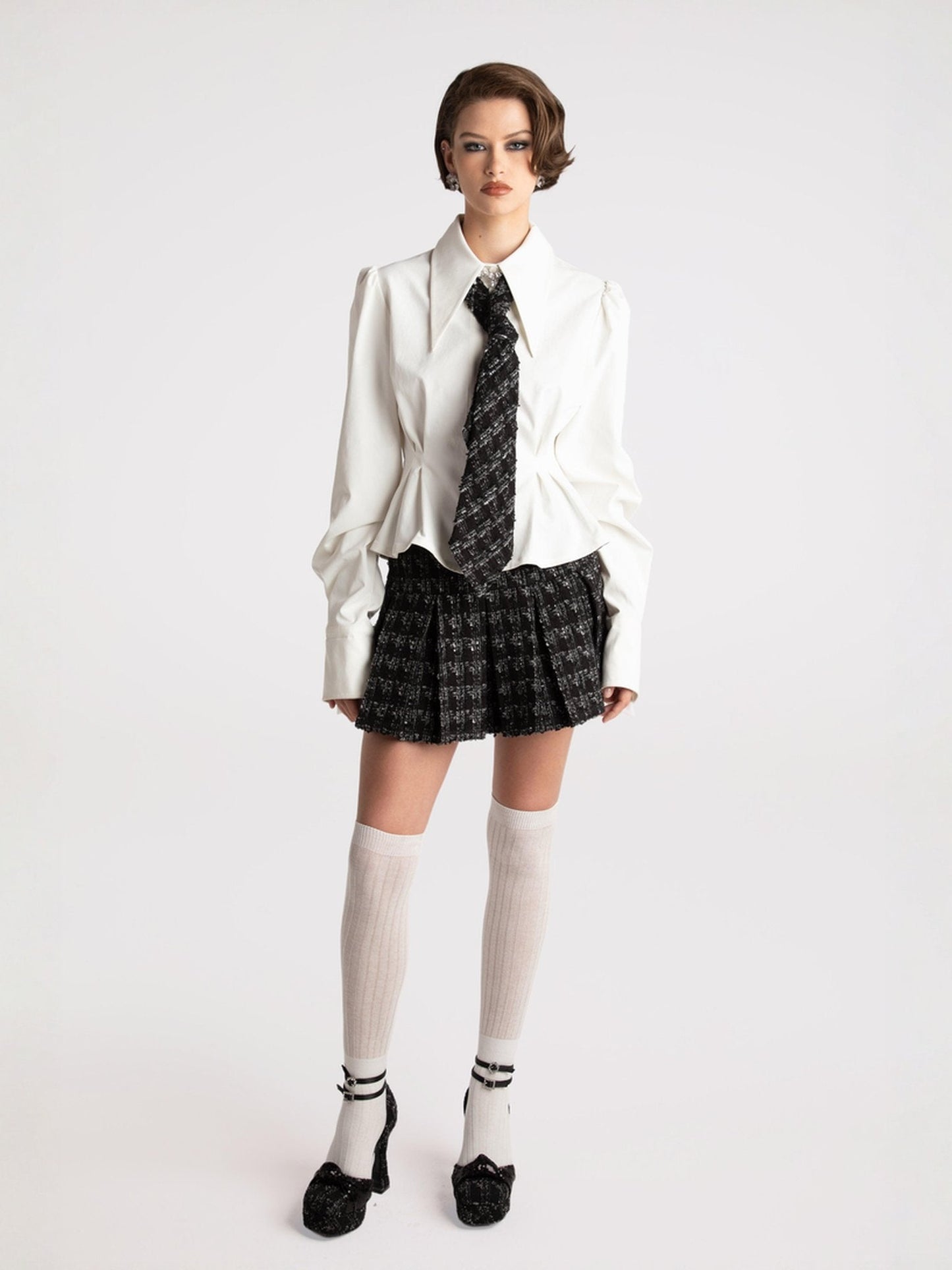 Kensie Top + Tie (Final Sale)
