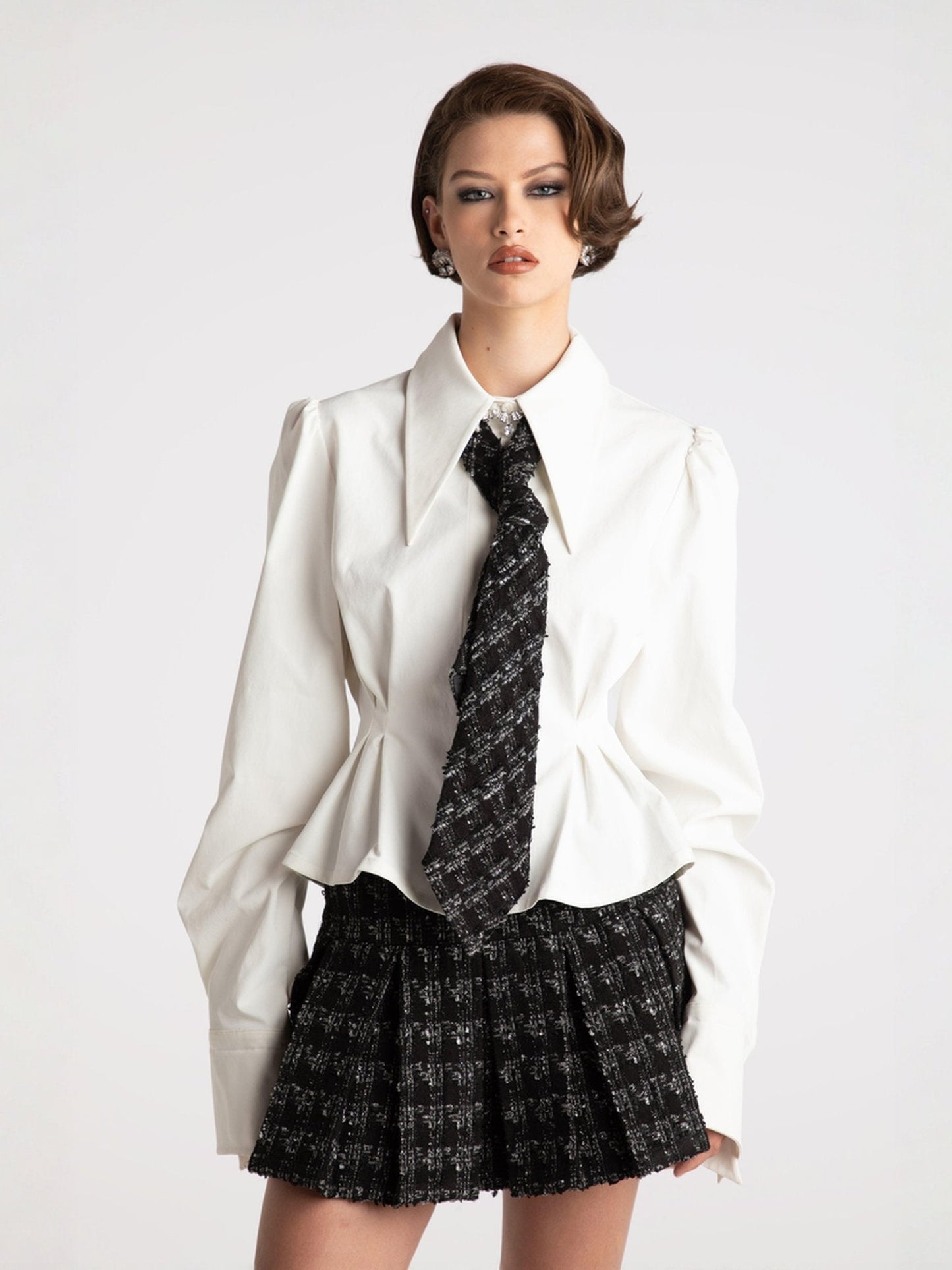 Kensie Top + Tie (Final Sale)