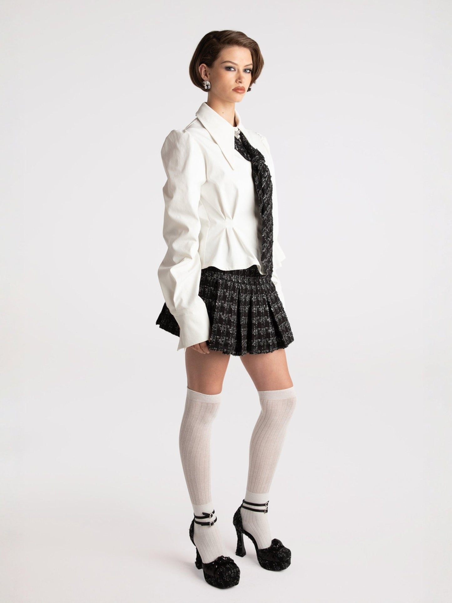 Kensie Top + Tie (Final Sale)
