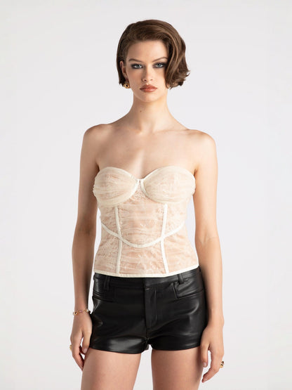Cara Bustier Top (Off-White) (Final Sale)