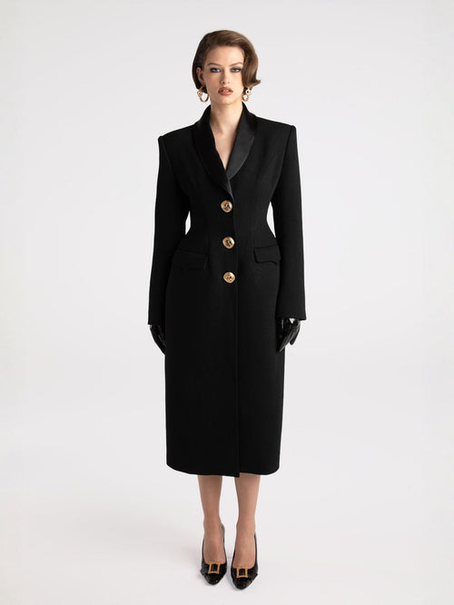 Evie Long Suit Jacket (Black) (Final Sale)