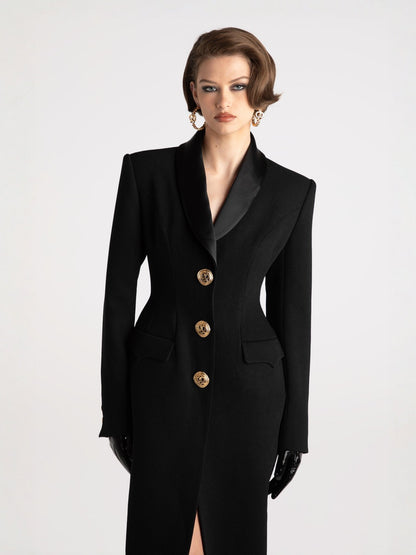 Evie Long Suit Jacket (Black) (Final Sale)