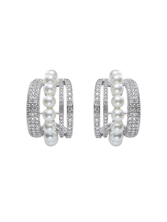 Fauna Pearl White Earrings