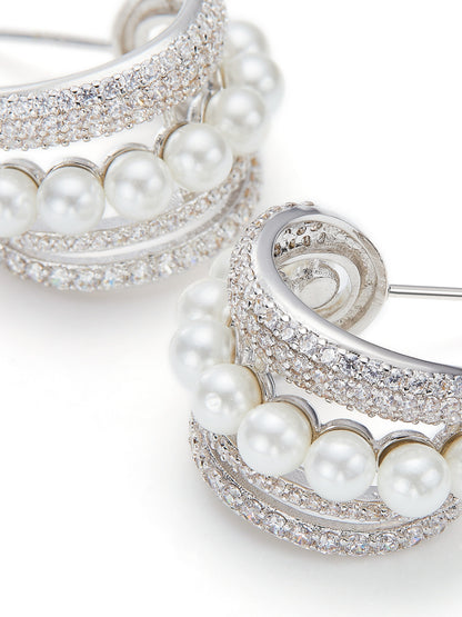 Fauna Pearl White Earrings