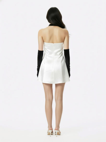 Jenna Halter Velvet Mini Dress