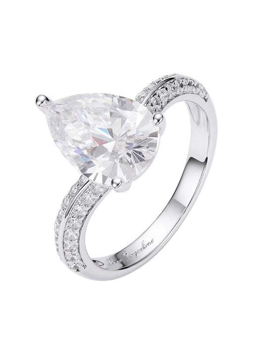 Daniela Pear Cut Crystal Ring