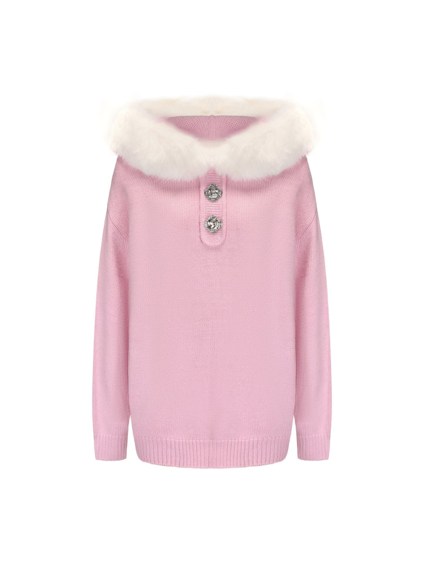 Ava Fur Sweatshirt (Pink) (Final Sale)