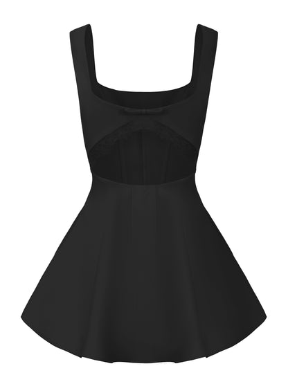 Eliza Cut Out Black Mini Dress