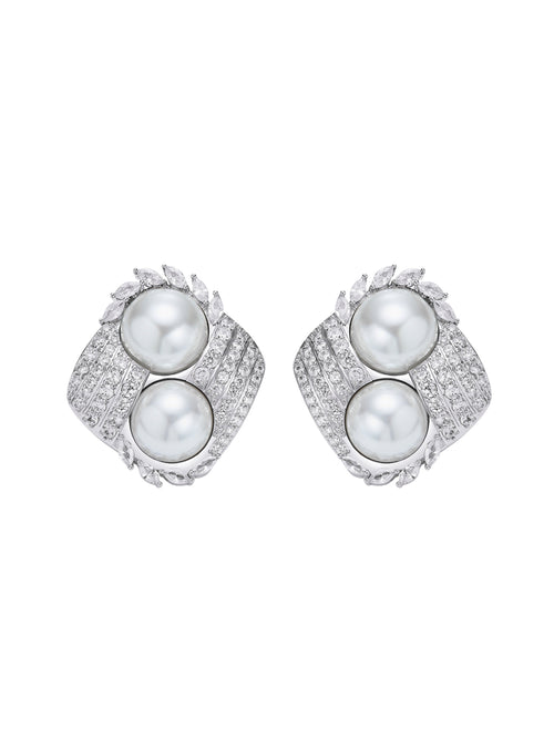 Amoura Pearl White Earrings