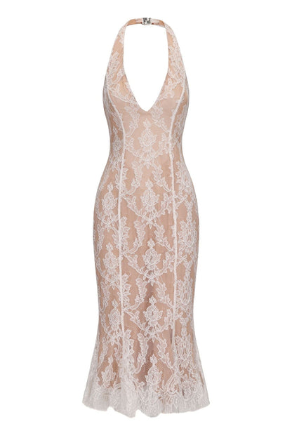 Fiona Dress (White Lace)