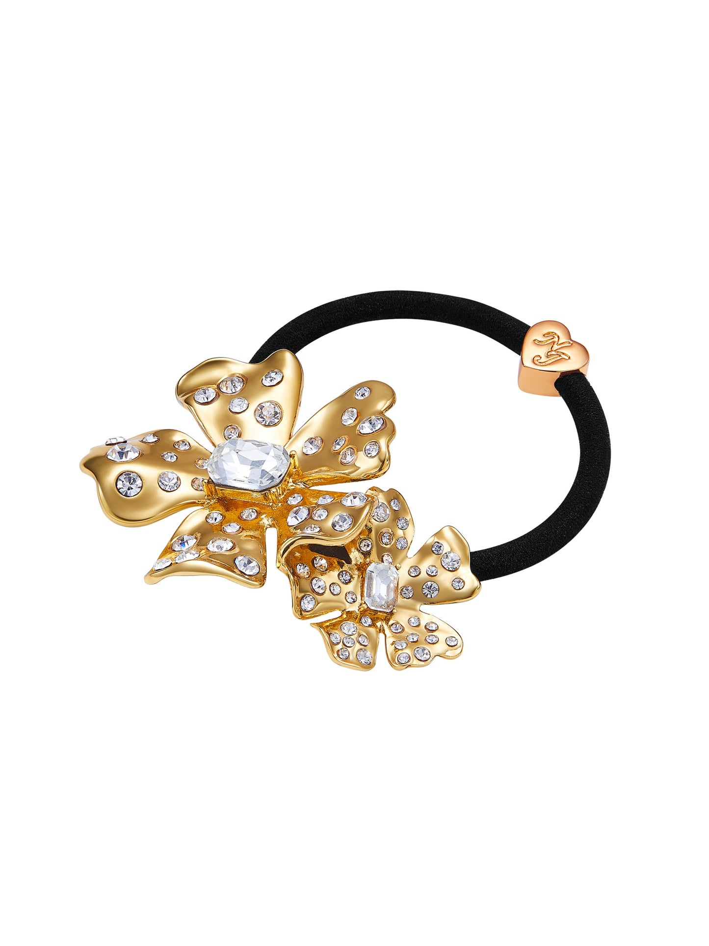 Lilenne Floral Gold Hair Tie