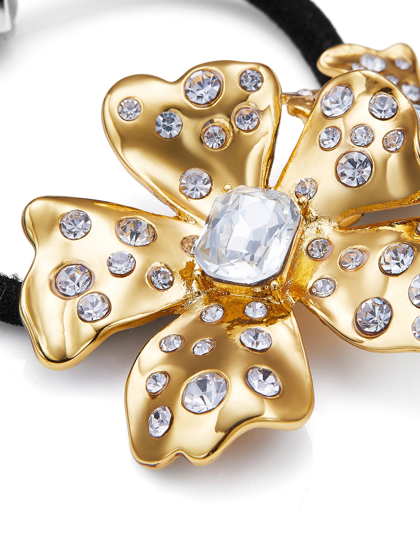 Lilenne Floral Gold Hair Tie