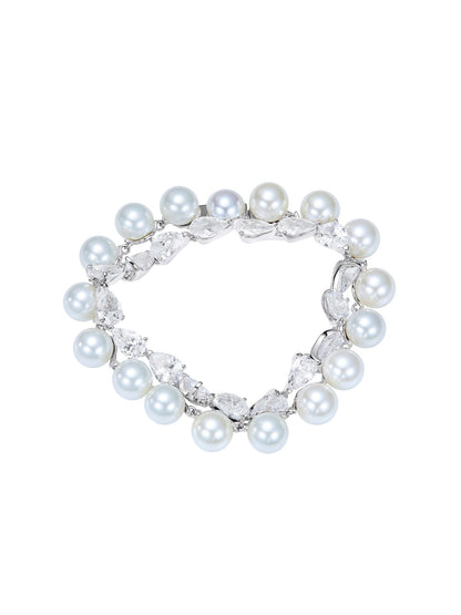 Amara Pearl and Crystal Bracelet
