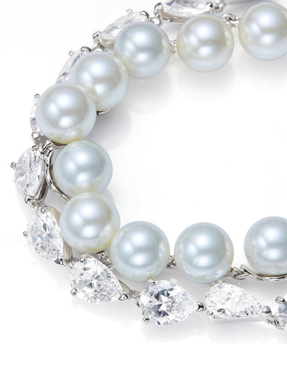 Amara Pearl and Crystal Bracelet