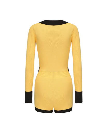 Matilda Knit Jumpsuit (Yellow) (Final Sale)