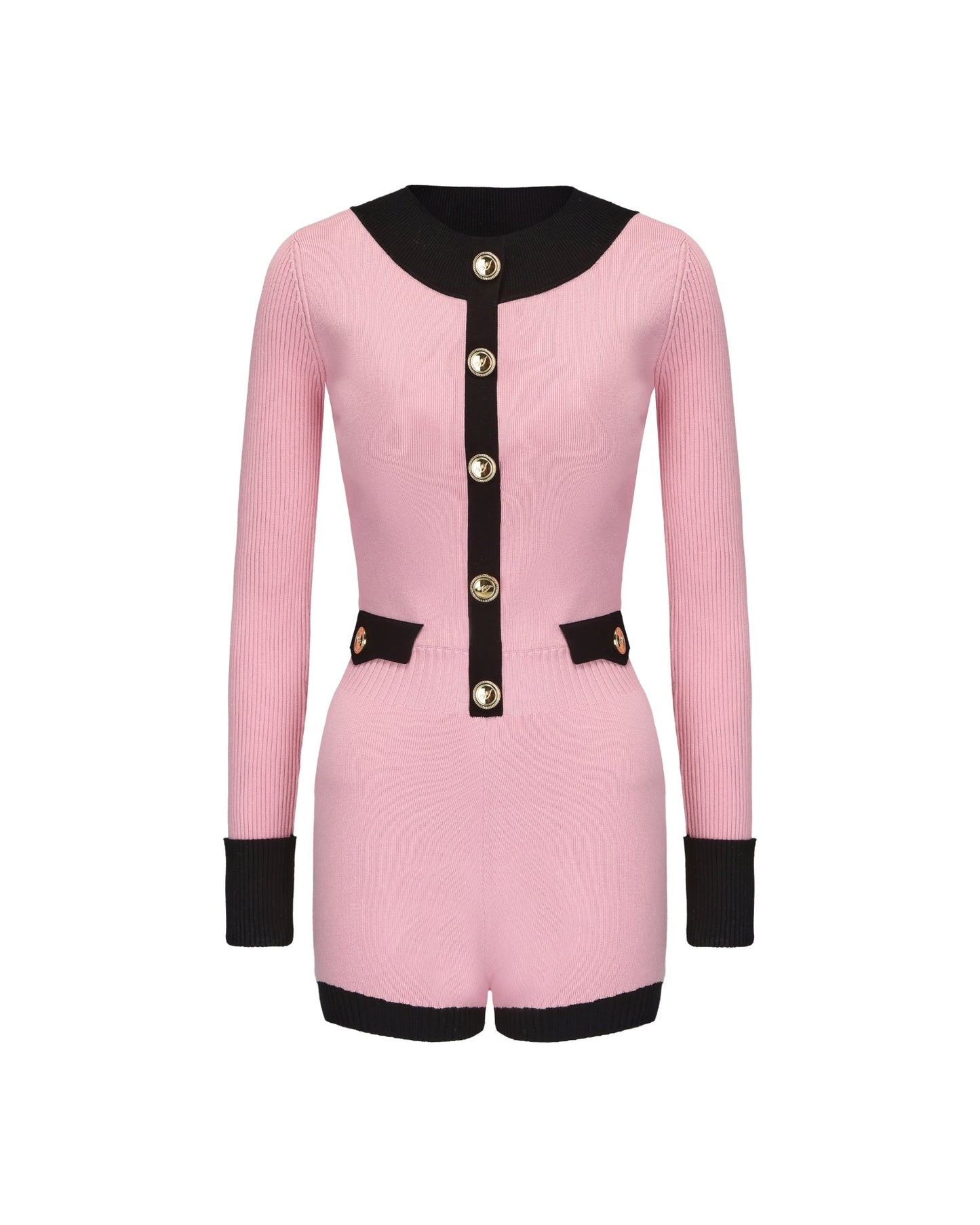 Matilda Knit Jumpsuit (Pink) (Final Sale)