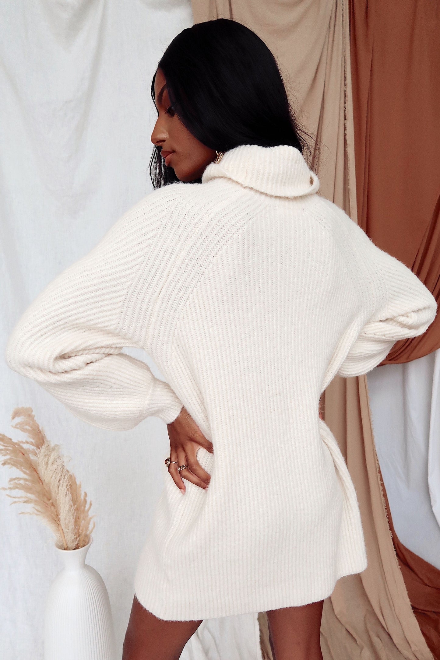 Beau White Sweater Dress