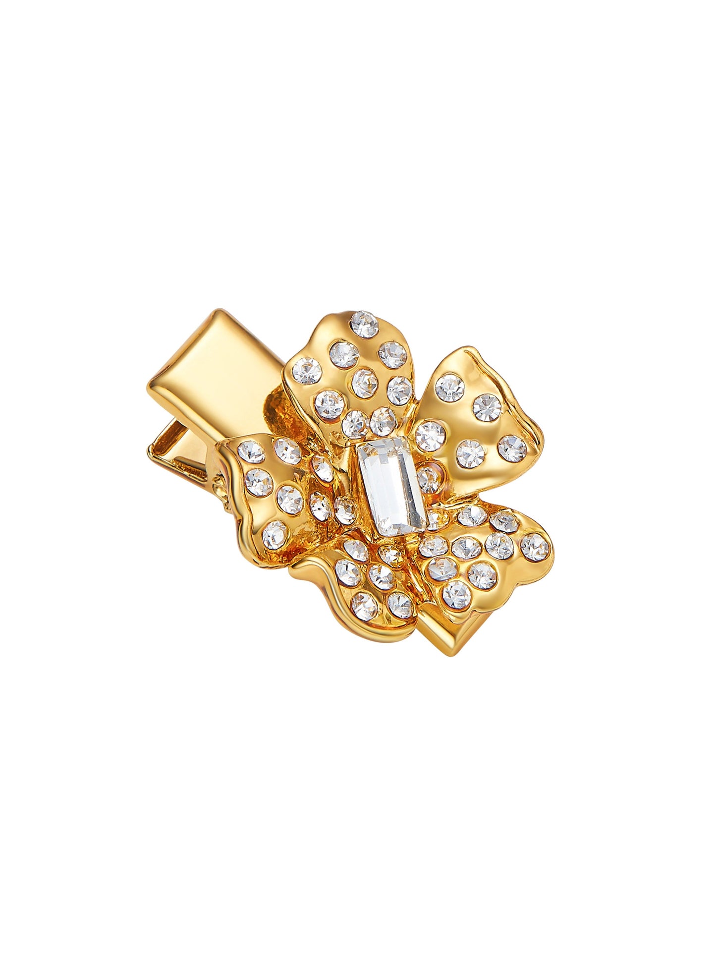 Florabelle Crystal Gold Hair Clip