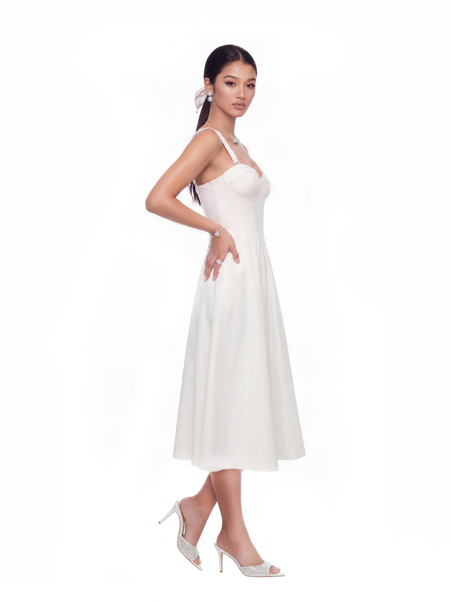 Emeline Corset White Dress