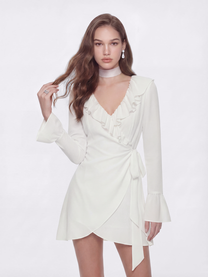 Charlotte Ruffle White Dress