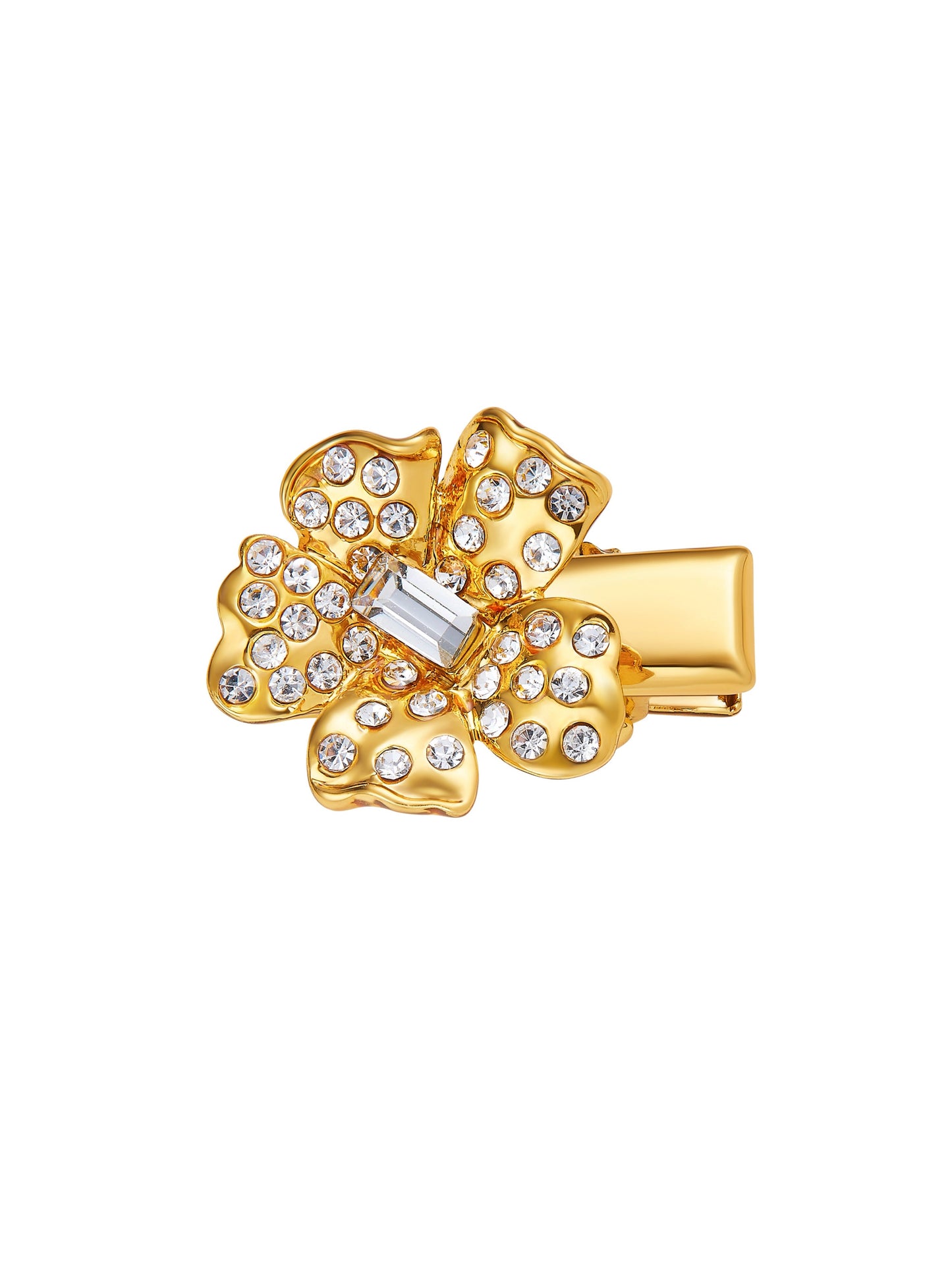 Florabelle Crystal Gold Hair Clip