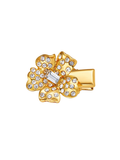 Florabelle Crystal Gold Hair Clip