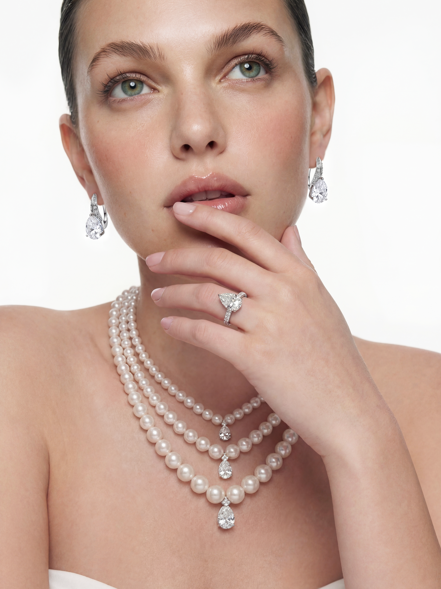 Daniela Pear Cut Crystal Ring