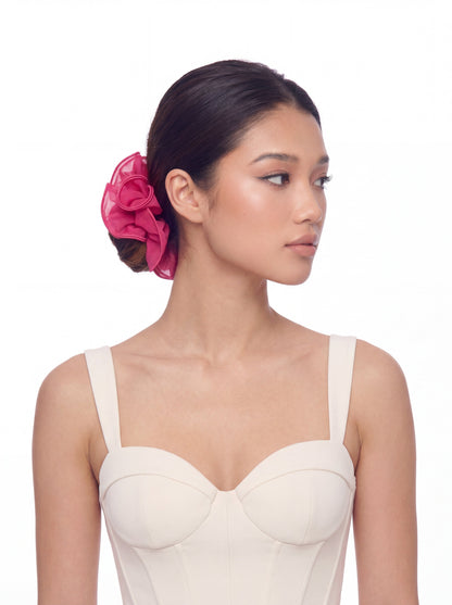 Nolita Ruffle Fuchsia Hair Tie