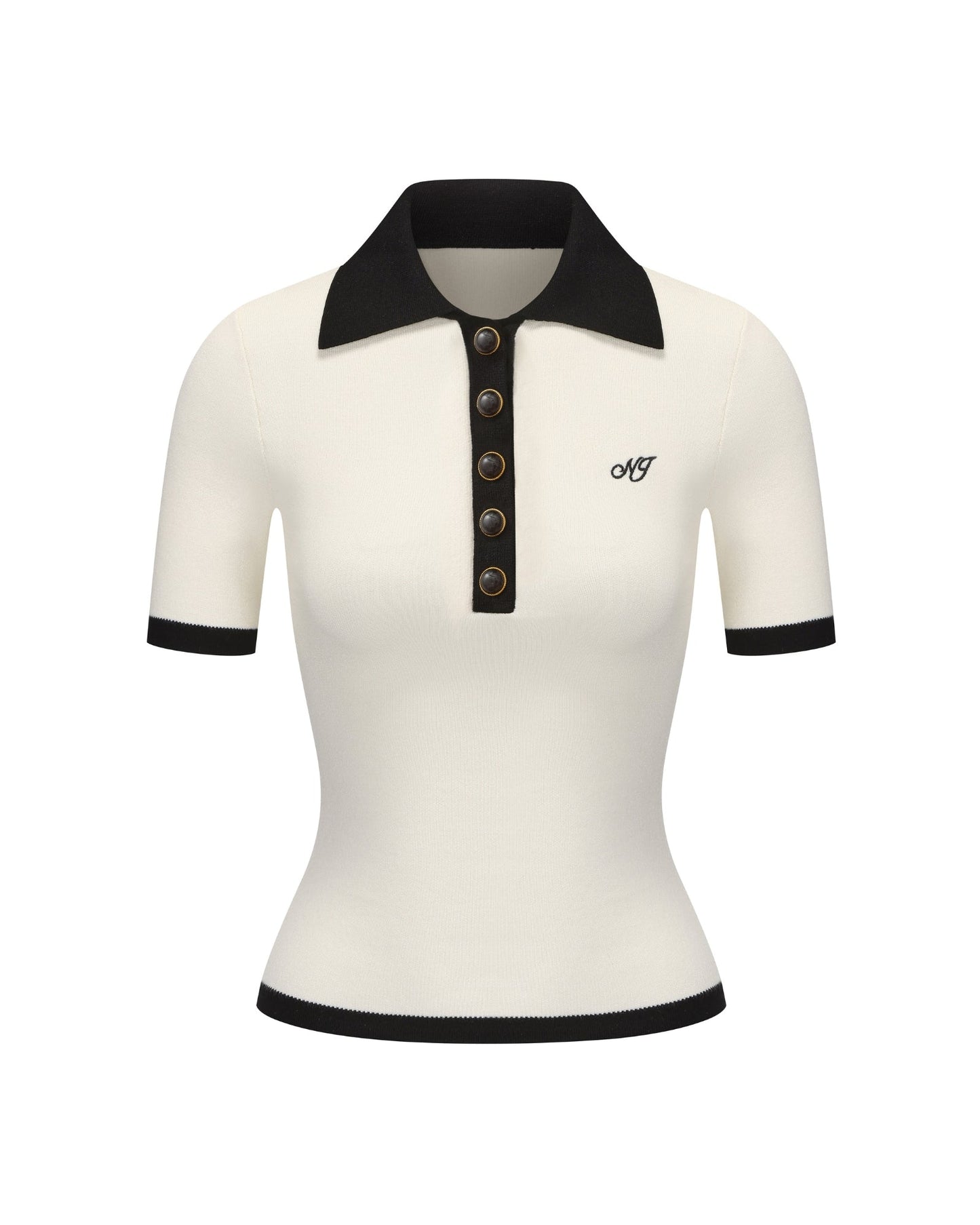 Hazel Polo Top (White)