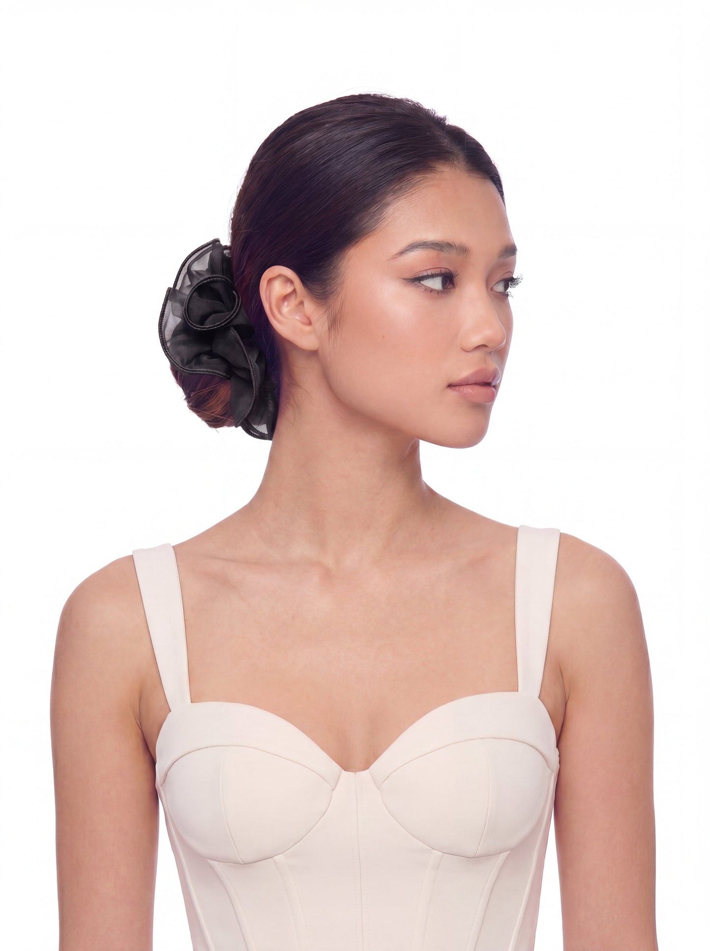 Nolita Ruffle Black Hair Tie