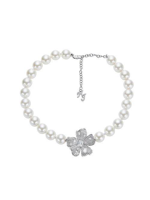 Bellina Floral Pearl Necklace