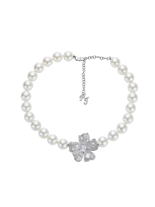 Bellina Floral Pearl Necklace