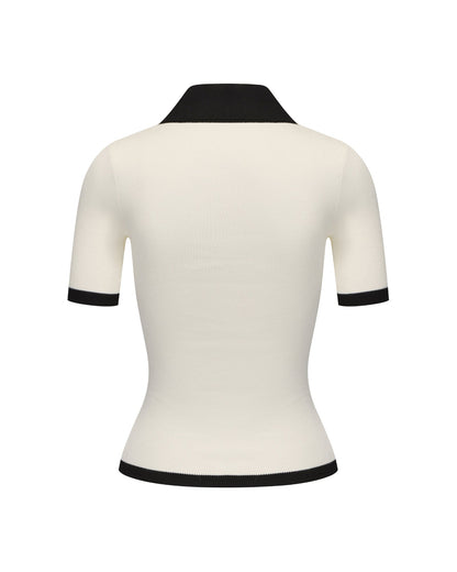 Hazel Polo Top (White)