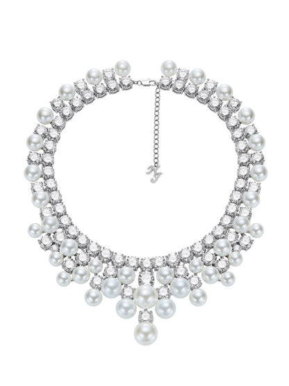 Marceline Pearl White Necklace
