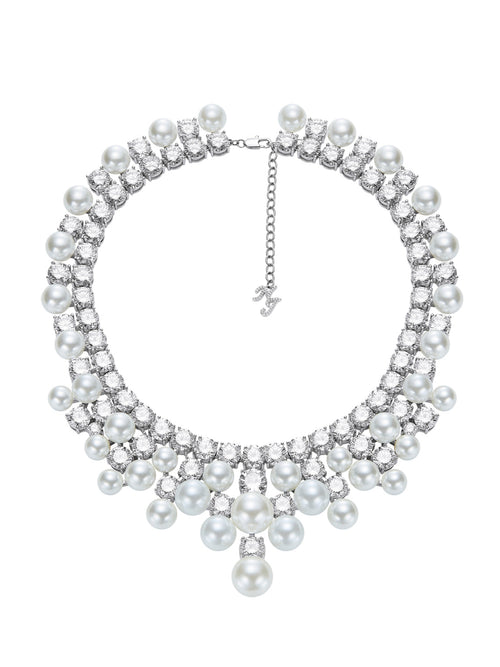Marceline Pearl White Necklace