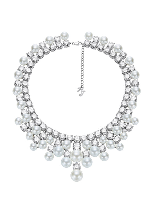 Marceline Pearl White Necklace