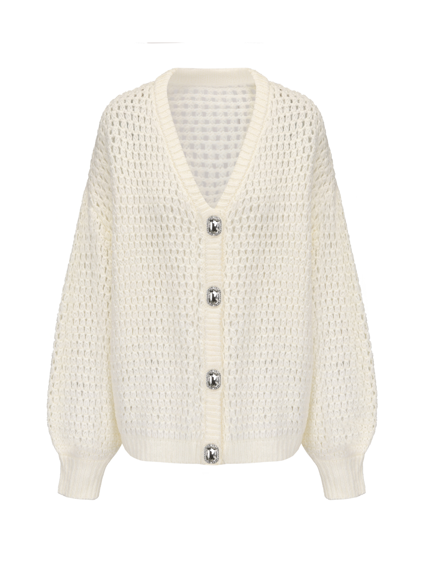 Alexis Cardigan + Scarf Set (White) (Final Sale)