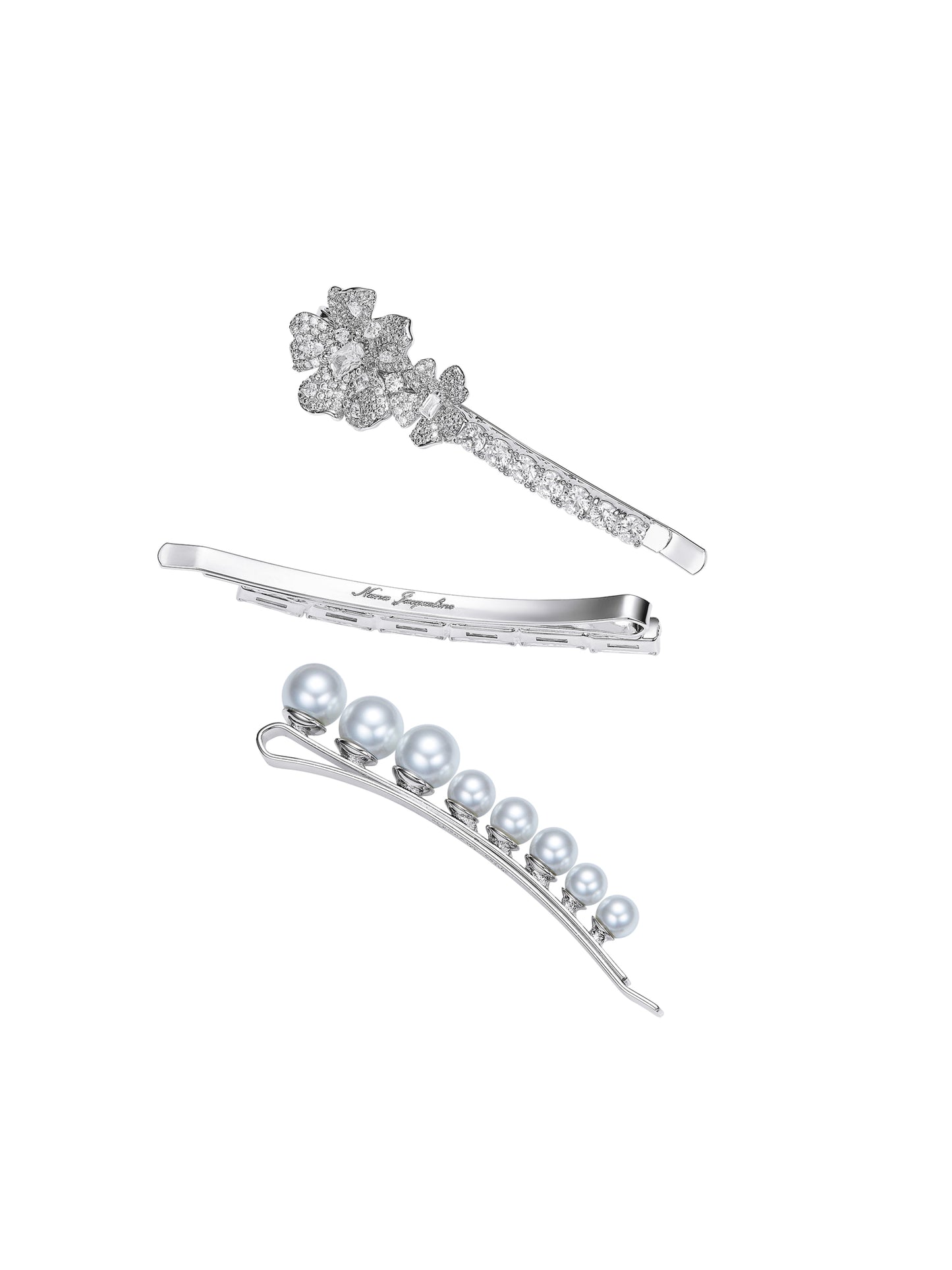 Harlowe Floral White Hair Clip