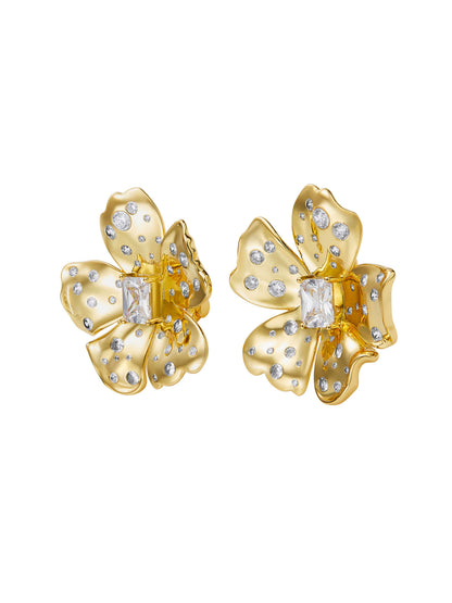 Jolie Floral Gold Earrings
