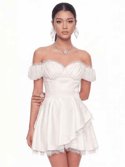 Daniella Off-Shoulder White Dress