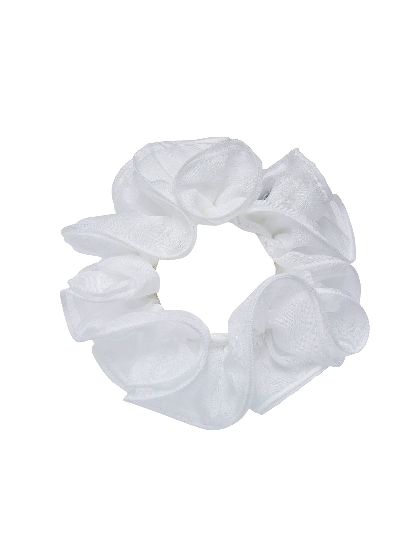 Nolita Ruffle White Hair Tie