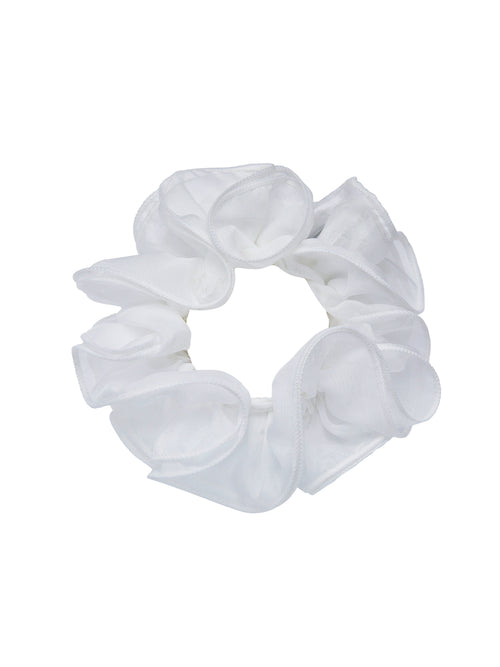 Nolita Ruffle White Hair Tie