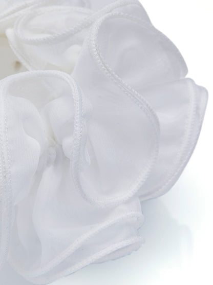 Nolita Ruffle White Hair Tie