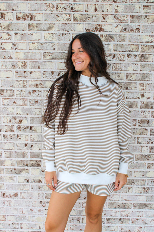 Graham Striped Mock Neck